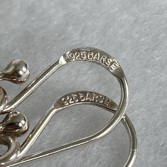 BARSE Sterling Silver 925 Turquoise Jasper Tiered Chandelier Dangle Earrings - Picture 8 of 16